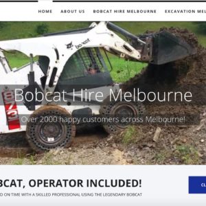 Screenshot of XL Bobcat Hire Melbourne website.